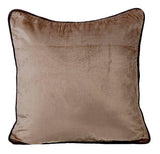Creamy Browns - Beige Velvet Decorative Euro Sham