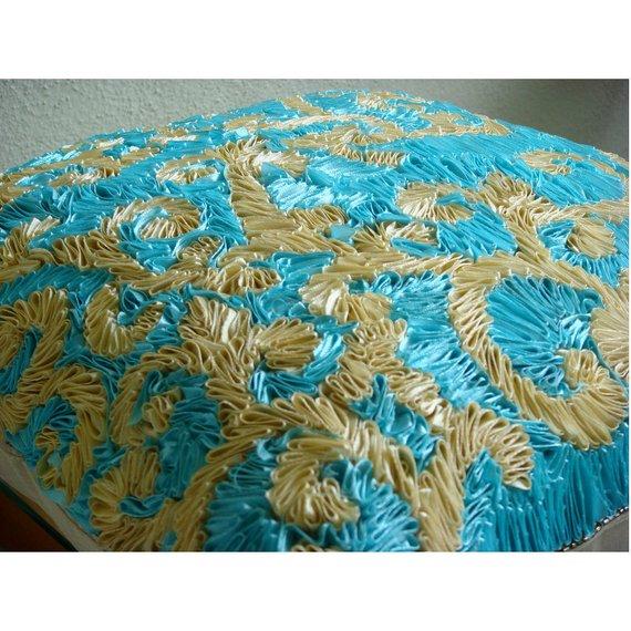 Creative Ribbons Silk Decorative Euro Sham