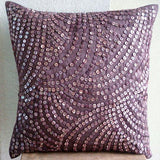 Creeping Vines - Purple Art Silk Decorative Euro Sham