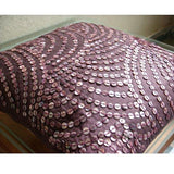 Creeping Vines - Purple Art Silk Decorative Euro Sham