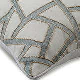 Cross Paths - White Linen Decorative Euro Sham