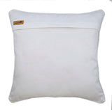 Cross Paths - White Linen Throw Pillow Cover