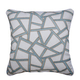 Cross Paths - White Linen Decorative Euro Sham