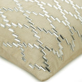 Crystal Argyle - Ecru Velvet Decorative Euro Sham