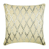 Crystal Argyle - Ecru Velvet Decorative Euro Sham