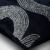 Crystal Gush - Navy Blue Velvet Decorative Euro Sham