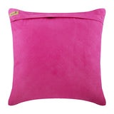 Crystal Heart - Fuchsia Pink Suede Decorative Euro Sham