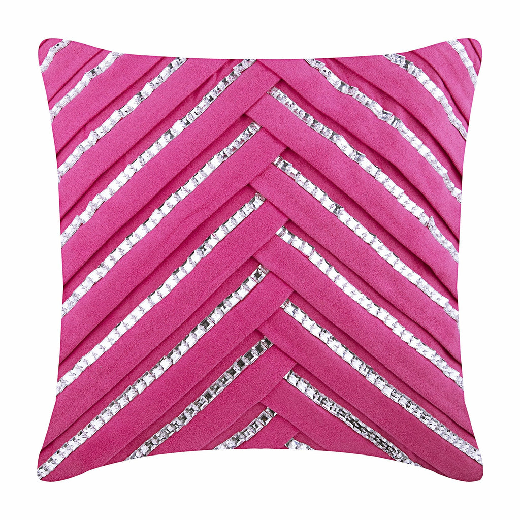 Ice Crystals - White Suede Throw Pillow Cover