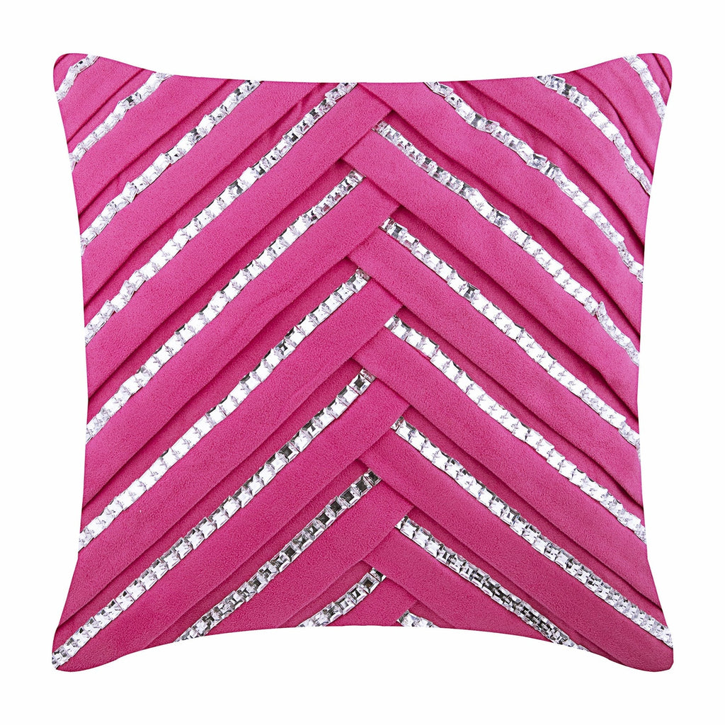 Crystal Rust - Orange Suede Throw Pillow Cover