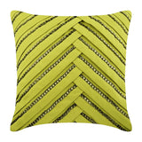 Crystal Light - Yellow Faux Suede Throw Pillow Cover