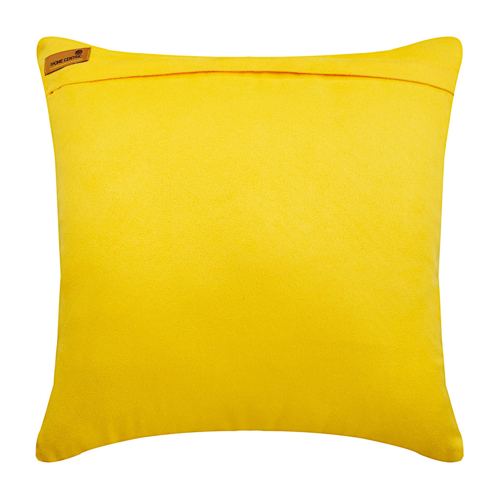 Crystal Light - Yellow Faux Suede Throw Pillow Cover