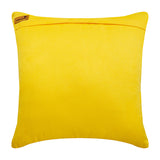 Crystal Light - Yellow Faux Suede Throw Pillow Cover