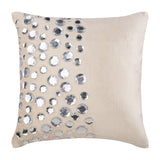 Crystal Moonstone - Ecru Velvet Decorative Euro Sham