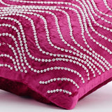 Crystal Twist - Fuchsia Pink Velvet Decorative Euro Sham