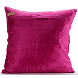 Crystal Twist - Fuchsia Pink Velvet Throw Pillow Cover