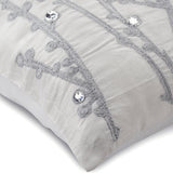Crystal Willow - White Art Silk Decorative Euro Sham