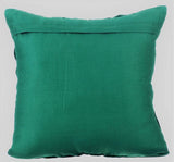 Dark Green Pintuck Block - Dark Green Cotton Linen Throw Pillow Cover