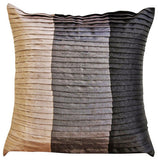 Shades Of Glory - Beige & Ivory Art Silk Throw Pillow Cover