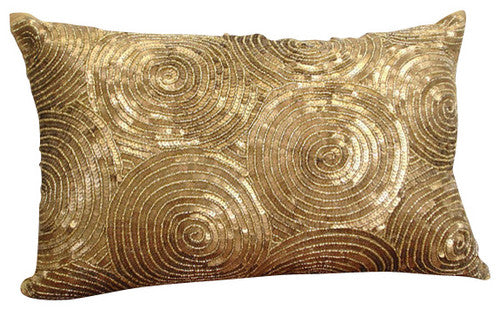 Art Silk Gold Decorative Standard & King Shams All Eyes On Gold