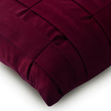 Deep Burgundy Love Tune - Burgundy Suede Throw Pillow Cover