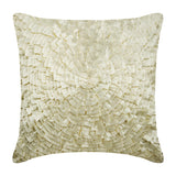 Delicate Bloom - Ivory Satin Decorative Euro Sham
