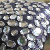 Diamante Sparkle - Purple Art Silk Throw Pillow Cover