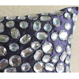 Diamante Sparkle - Purple Art Silk Decorative Euro Sham