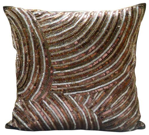 Diva - Brown Art Silk Decorative Euro Sham