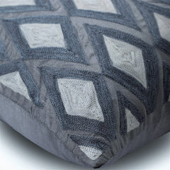 Dream Magnet - Metallic Blue Faux Leather Throw Pillow Cover