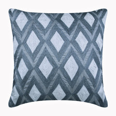 Dream Magnet - Metallic Blue Faux Leather Decorative Euro Sham