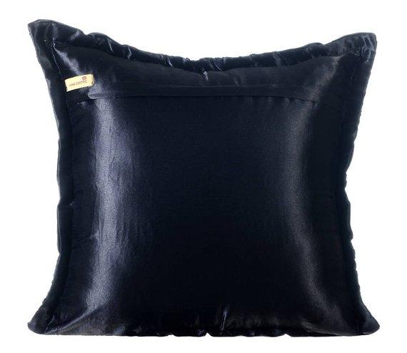 Dreamy Black - Black Satin Decorative Euro Sham