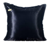 Dreamy Black - Black Satin Decorative Euro Sham