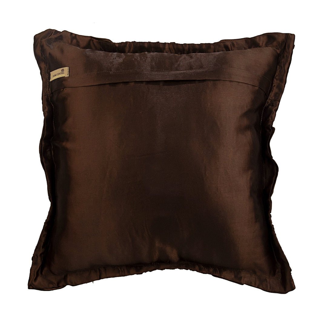 Dreamy Brown - Brown Satin Decorative Euro Sham