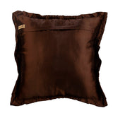 Dreamy Brown - Brown Satin Throw Pillow Cover