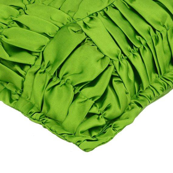Dreamy Clover Green - Clover Green Satin Decorative Euro Sham