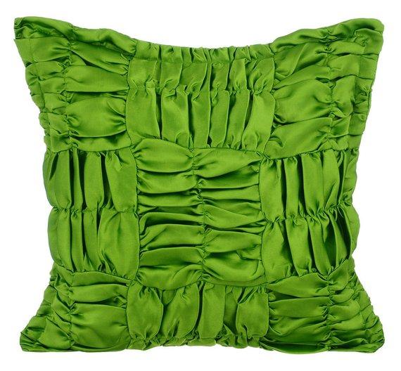 Dreamy Clover Green - Clover Green Satin Decorative Euro Sham