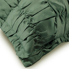 Dreamy Teal - Teal Blue Satin Throw Pillow Cover