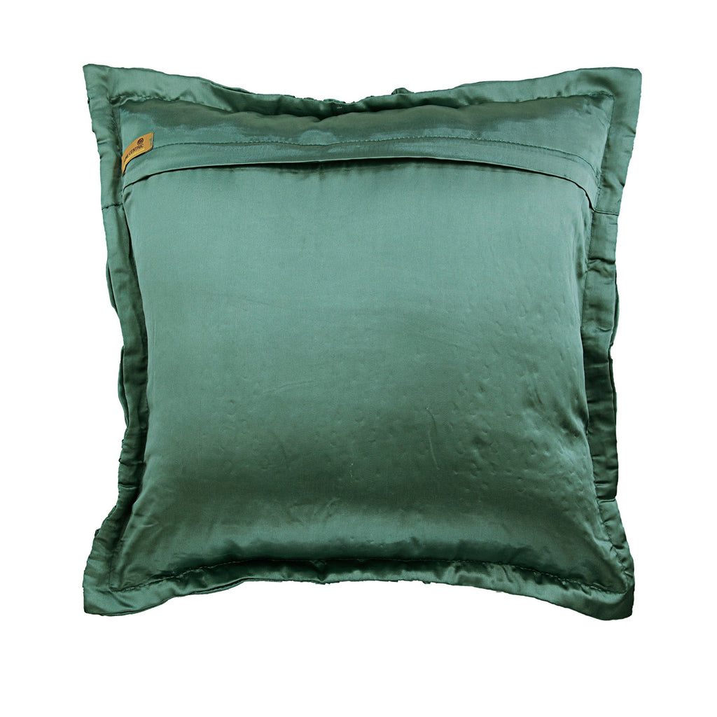 Dreamy Teal - Teal Blue Satin Throw Pillow Cover