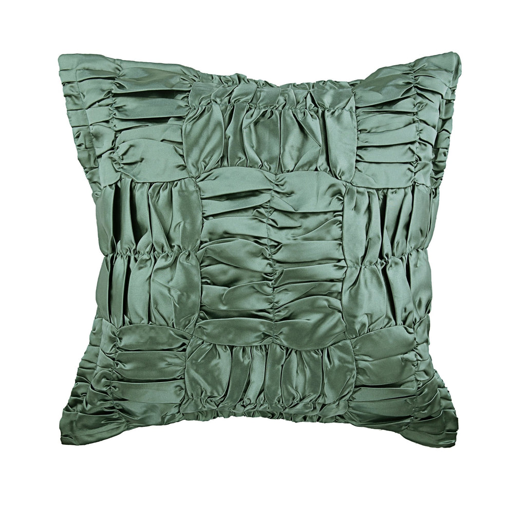 Dreamy Grey - Silver Satin Throw Pillow Cover