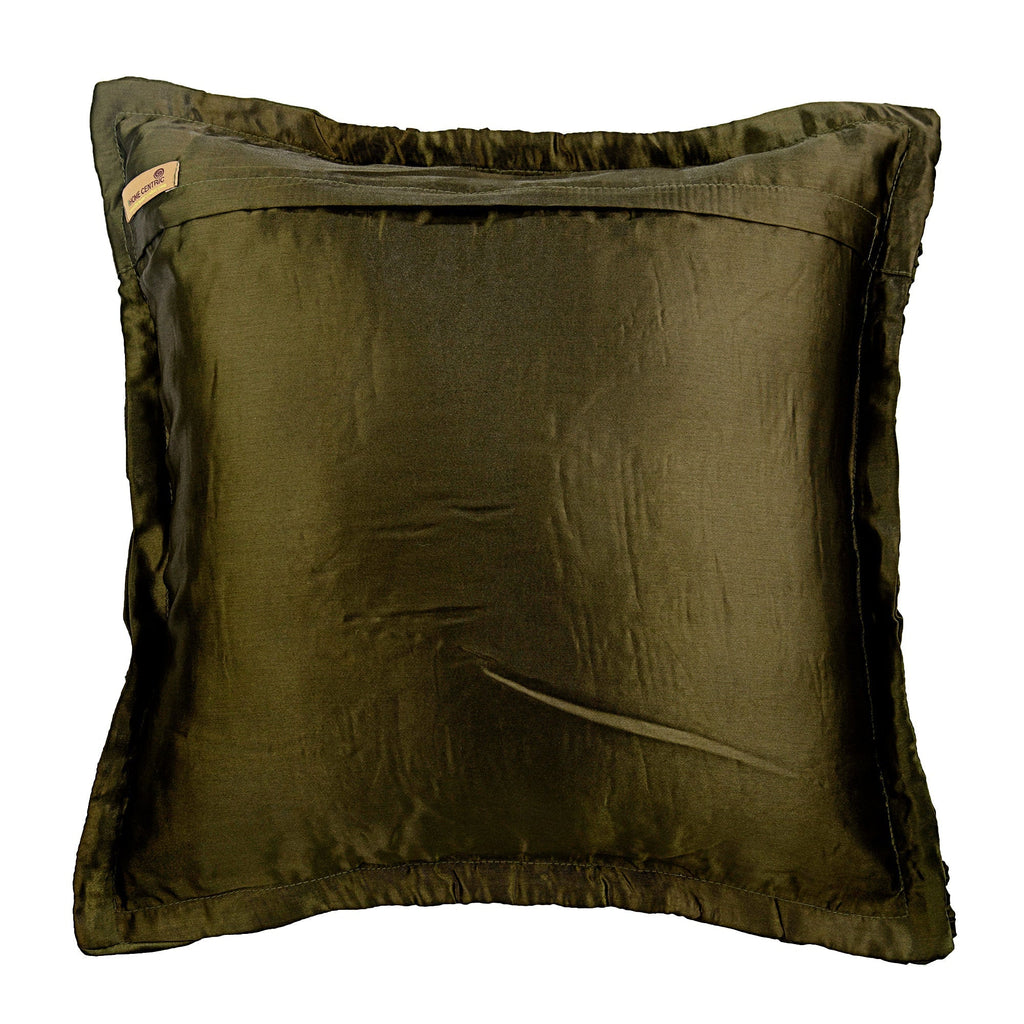 Dreamy Olive - Olive Green Satin Throw Pillow Cover