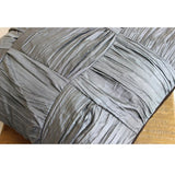 Dreamy Silver Gray - Gray Crushed Art Silk Throw Pillow Cover