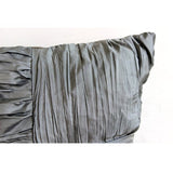 Dreamy Silver Gray - Gray Crushed Art Silk Throw Pillow Cover