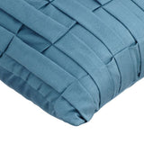 Dull Blue Love Tune - Dull Blue Faux Suede Throw Pillow Cover