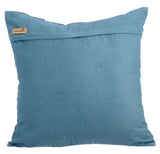 Dull Blue Love Tune - Dull Blue Faux Suede Throw Pillow Cover