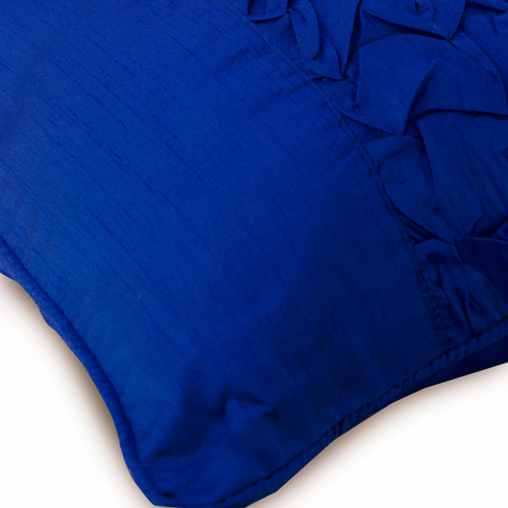 Electric Blue Knots - Blue Art Silk Decorative Euro Sham