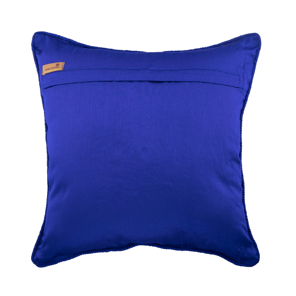 Electric Blue Knots - Blue Art Silk Throw Pillow Cover