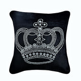 Emperors Crown - Black Velvet Decorative Euro Sham