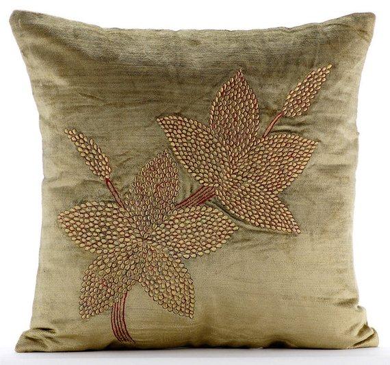 Enlightenment - Sage Green Velvet Decorative Euro Sham