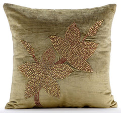 Enlightenment - Sage Green Velvet Decorative Euro Sham