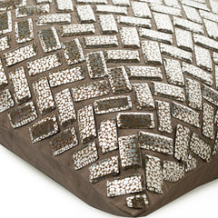 Evening In Paris - Mocha Cotton Linen Throw Pillow Cover